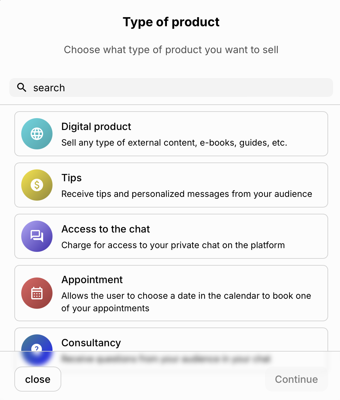 Image with all the services you can offer on Dooyu