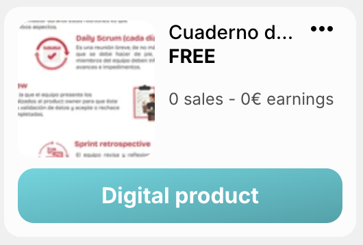 Image of a digital product set up in Dooyu.