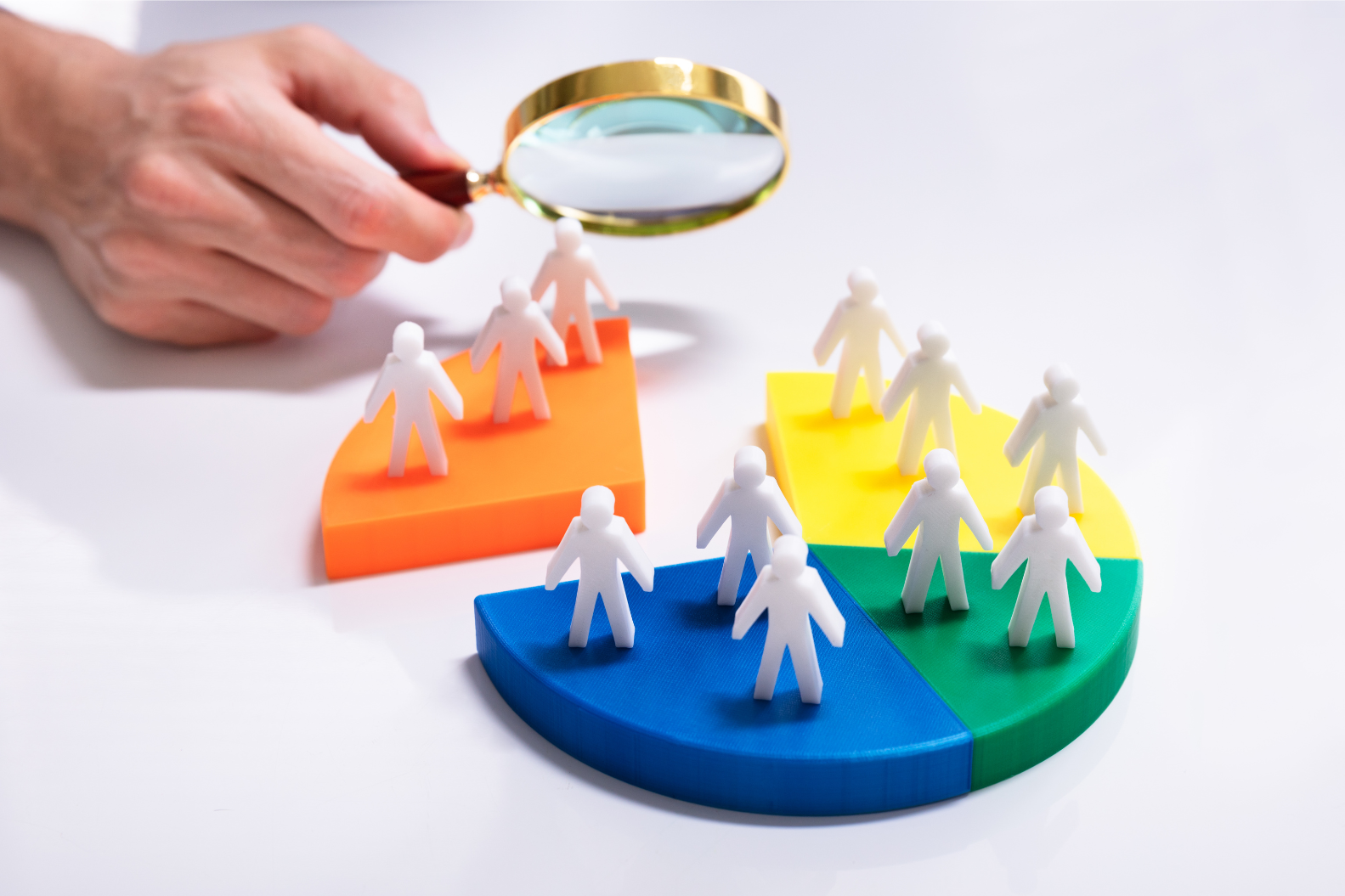 graphic representation of a person choosing his or her ideal audience.