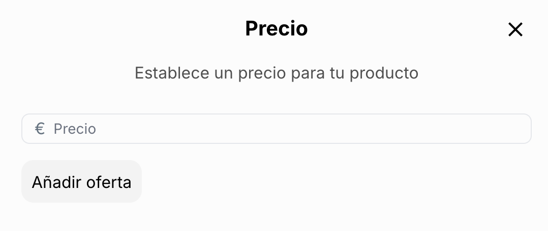 Captura de pantalla del apartado de Dooyu donde configuras el precio